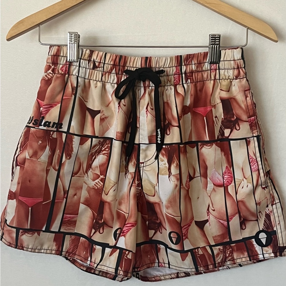69 Slam Graphic Swim Board Shorts with Graphic Ladies Bikinis XS